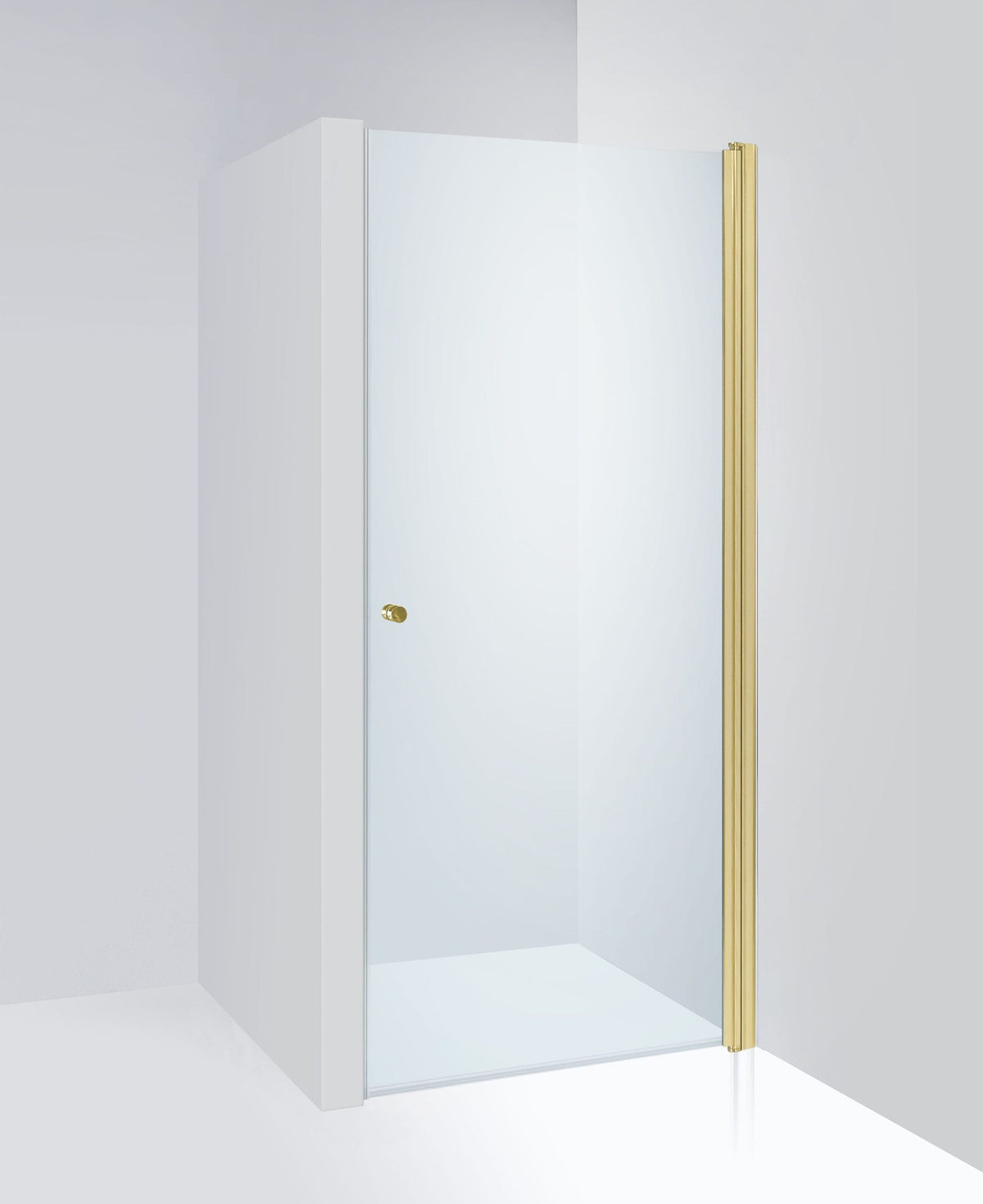 Duschdörr Duschbyggarna Swing de Luxe, 800 mm, högerhängd, Guldoptik, Klarglas