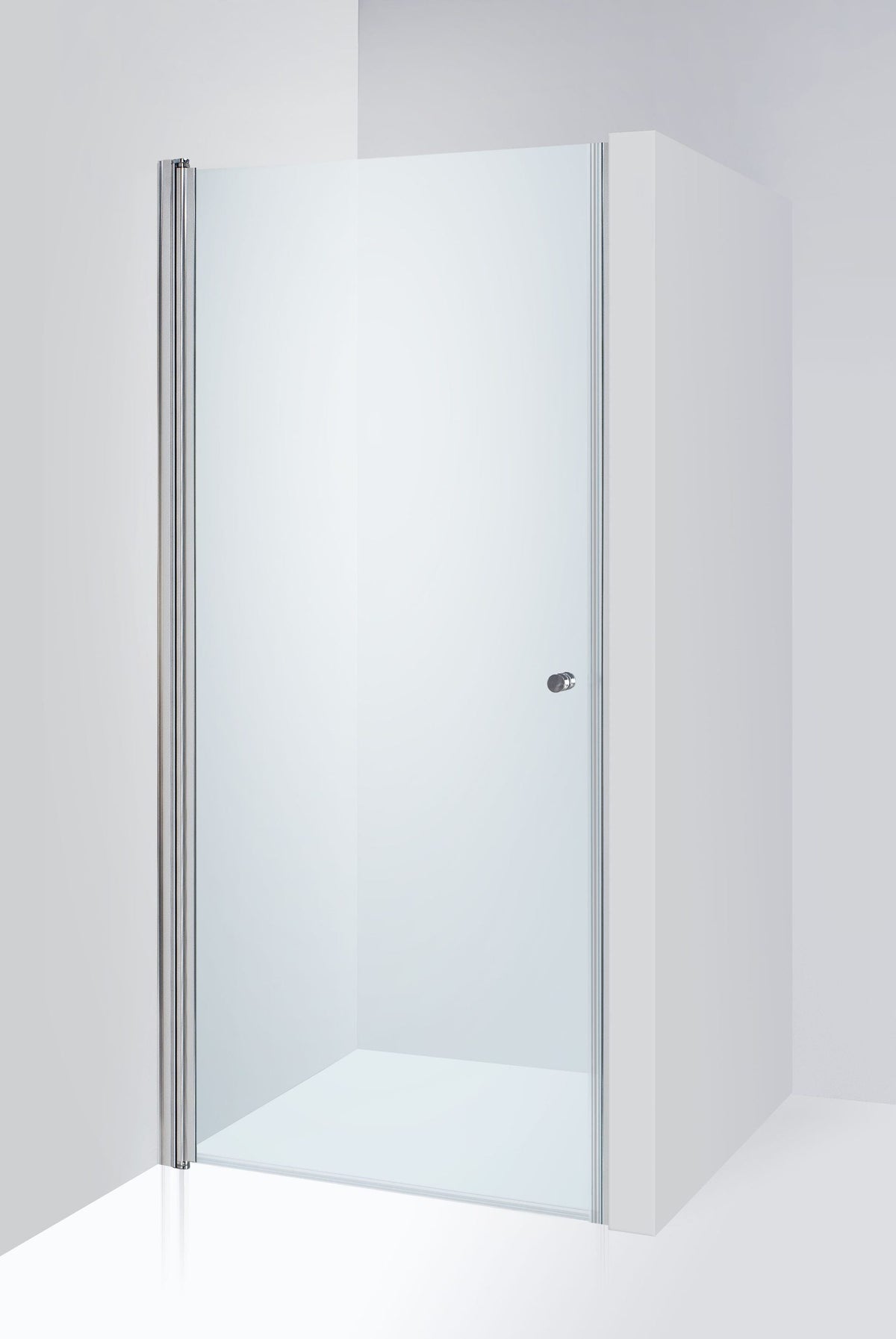 Duschdörr Duschbyggarna Swing de Luxe, 900 mm, vänsterhängd, Kromoptik, Klarglas