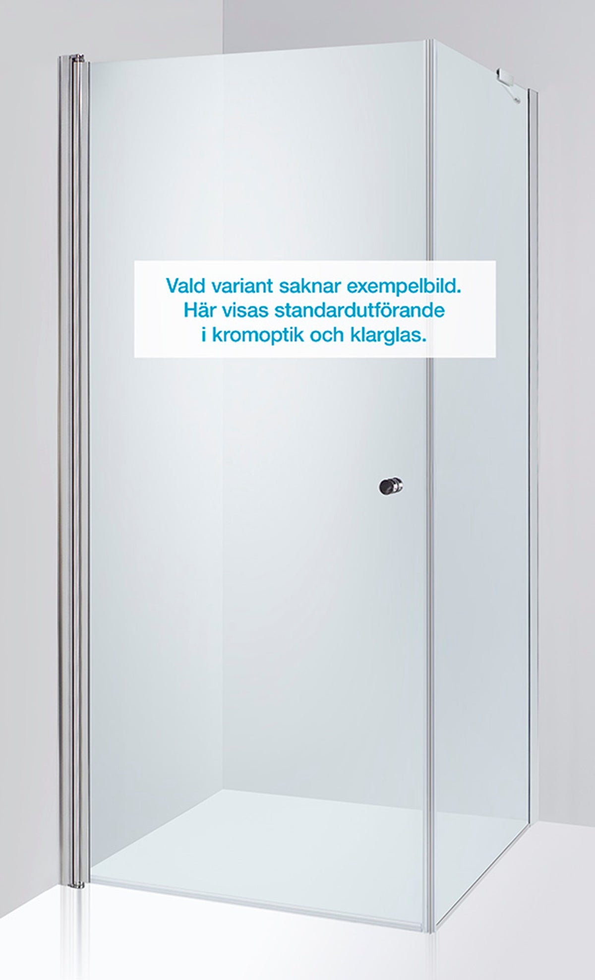 Duschhörna Duschbyggarna Swing de Luxe Hörna, Dörr 700 mm, Fast parti 900 mm, vänsterhängd, Kromoptik, Bruntonat