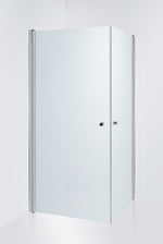 Duschhörna Duschbyggarna Twin de Luxe, 700 (Vänsterdörr) x 800 (Högerdörr), Kromoptik, Isglas