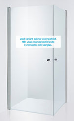 Duschhörna Duschbyggarna Twin de Luxe, 700 (Vänsterdörr) x 800 (Högerdörr), Kromoptik, Wave