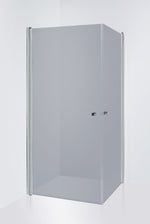 Duschhörna Duschbyggarna Twin de Luxe, 700x800 mm (Vändbar), Kromoptik, Gråtonat