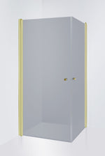 Duschhörna Duschbyggarna Twin de Luxe, 700x900 mm (Vändbar), Guldoptik, Gråtonat