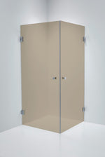 Duschhörna Duschbyggarna Twin Design, 700x800 mm, Krom, Bruntonat 8 mm