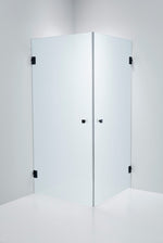 Duschhörna Duschbyggarna Twin Design, 700x800 mm, Svart matt, Isglas 6 mm