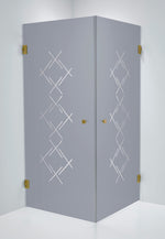Duschhörna Duschbyggarna Twin Diamond, 1000x1000 mm, Brons, Isglas Grått Diamond 6 mm