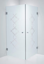 Duschhörna Duschbyggarna Twin Diamond, 800x800 mm, Krom, Isglas Diamond 8 mm