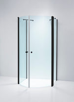 Duschvägg Duschbyggarna Walk In entrédusch, 860x850 mm, Svart matt