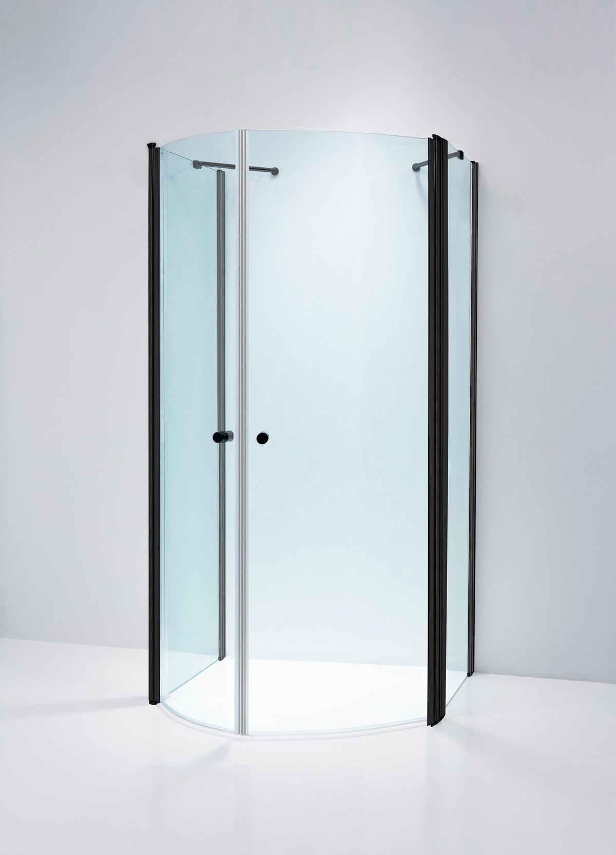 Duschvägg Duschbyggarna Walk In entrédusch, 860x850 mm, Svart matt