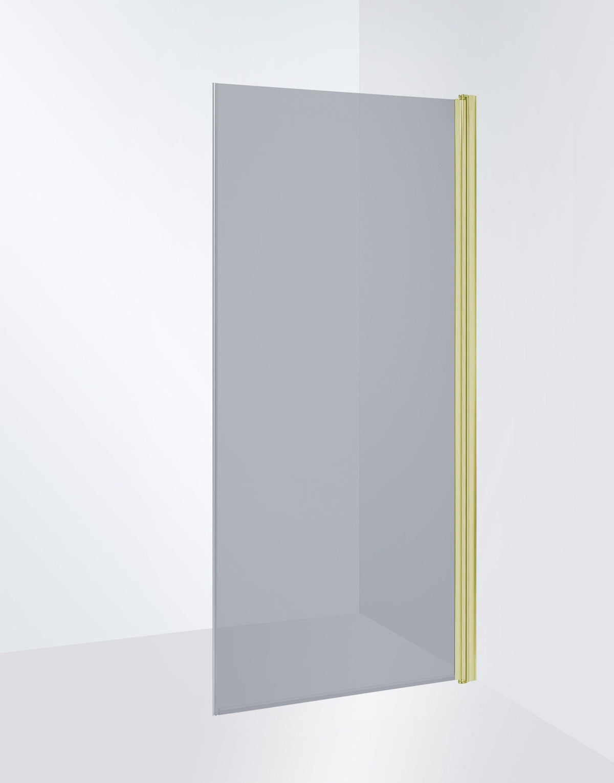 Duschdörr Duschbyggarna Wing Rak, 700 mm, högerhängd, Guldoptik, Gråtonat