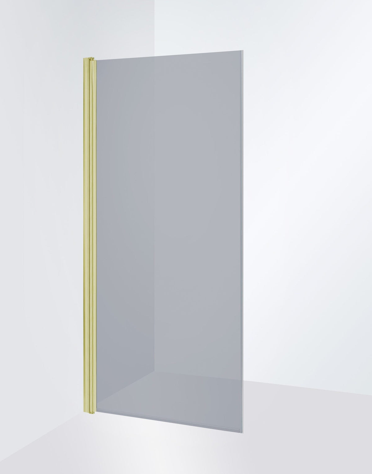 Duschdörr Duschbyggarna Wing Rak, 700 mm, vänsterhängd, Guldoptik, Gråtonat