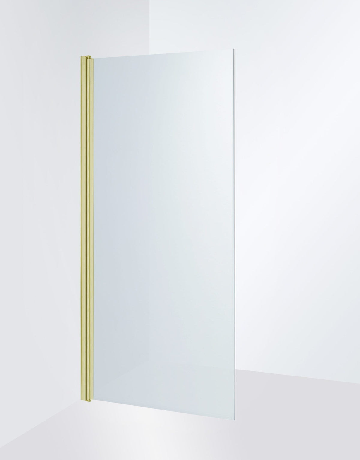 Duschdörr Duschbyggarna Wing Rak, 700 mm, vänsterhängd, Guldoptik, Isglas