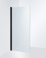 Duschdörr Duschbyggarna Wing Rak, 700 mm, vänsterhängd, Svart matt, Isglas