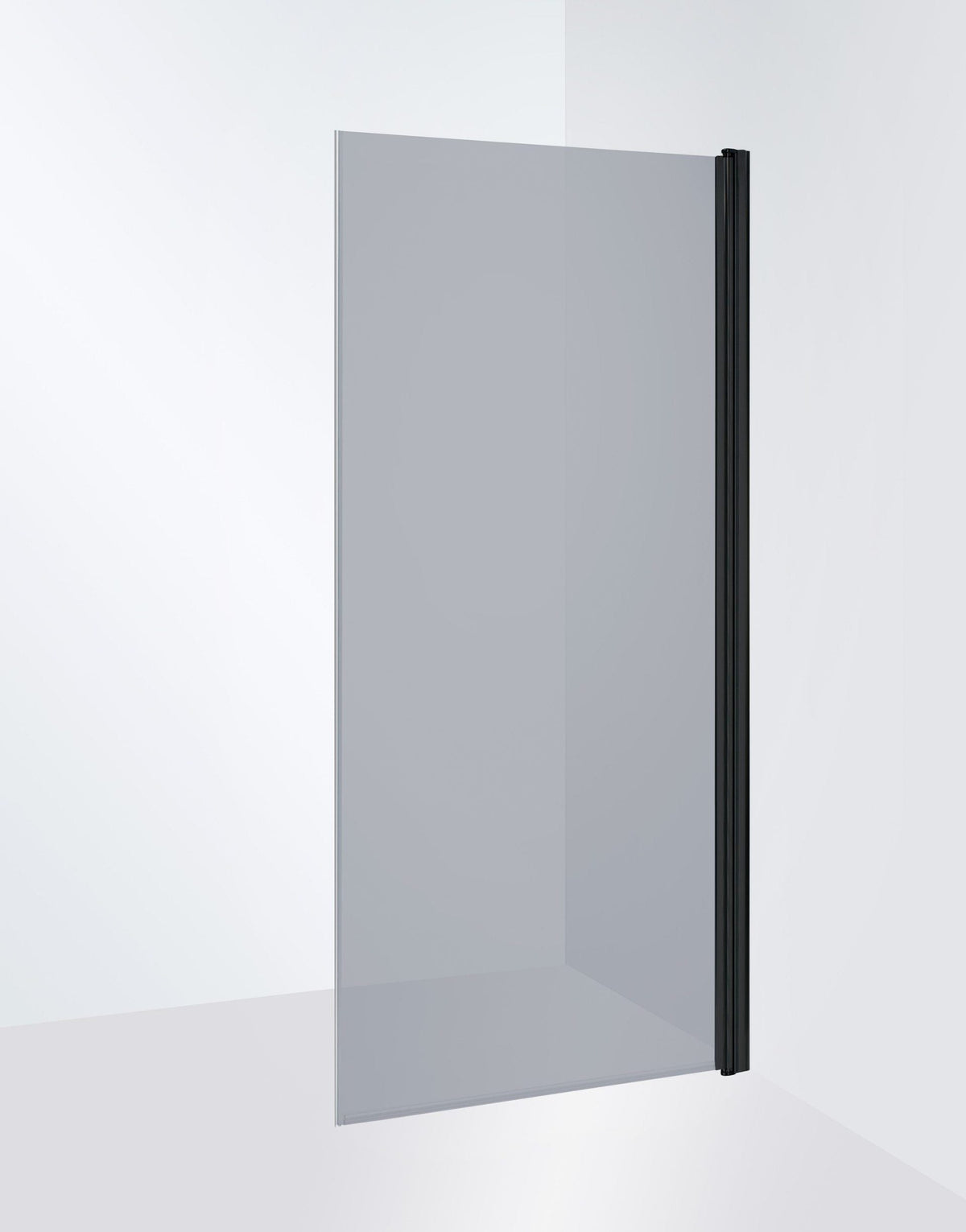 Duschdörr Duschbyggarna Wing Rak, 900 mm, högerhängd, Svart matt, Gråtonat