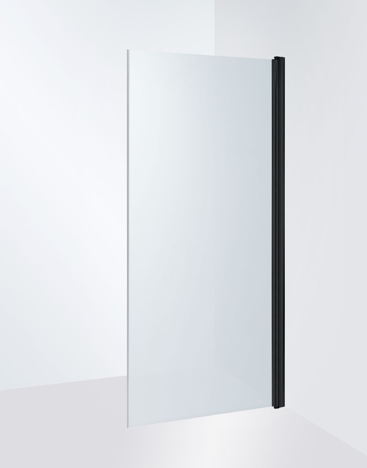 Duschdörr Duschbyggarna Wing Rak, 900 mm, högerhängd, Svart matt, Isglas