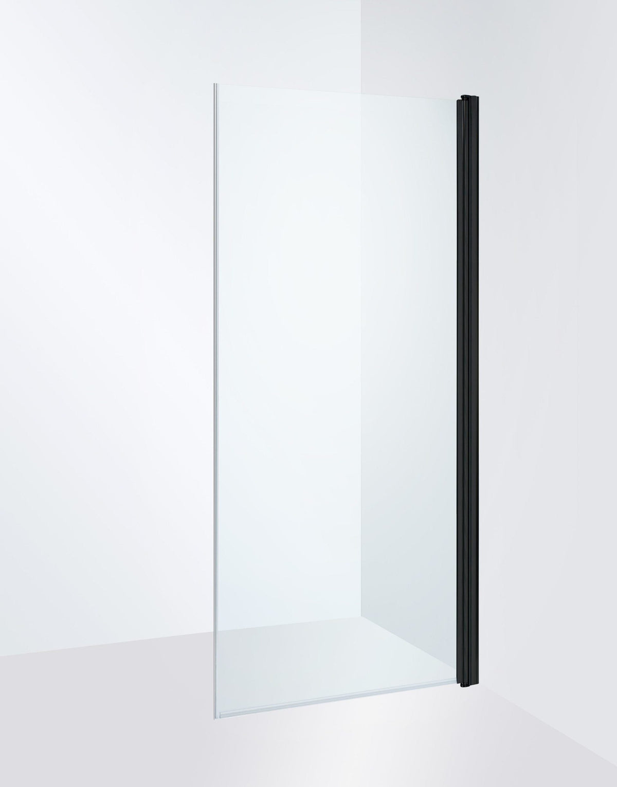 Duschdörr Duschbyggarna Wing Rak, 900 mm, högerhängd, Svart matt, Klarglas