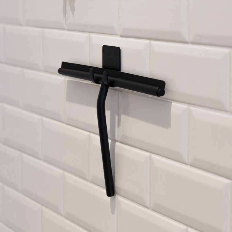 Duschskrapa med hållare Base Mattsvart Beslag Design bild 5