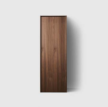 Haven H2 C74 Pocket Tvättstugeskåp i Walnut Wood, vänster