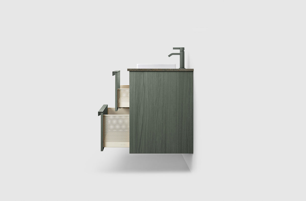Haven H2 x Toniton kommod i Ash Green från sidan