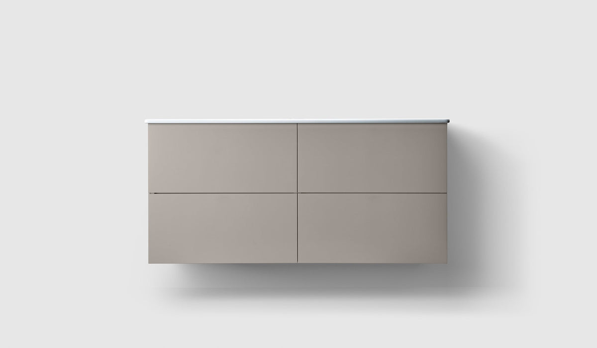 Haven H3 120 kommod med porslinstvättställ i Warm Grey