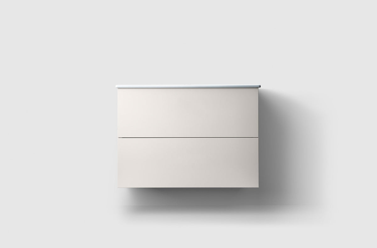 Haven H3 80S Slim kommod med porslinstvättställ i White