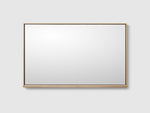 Haven M7 spegel 1400x850 mm med träram i Oak Wood med hylla