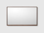 Haven M7 spegel 1400x850 mm med träram i Walnut Wood med hylla