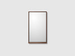 Haven M7 spegel 500x850 mm med träram i Walnut Wood med hylla