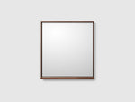 Haven M7 spegel 800x850 mm med träram i Walnut Wood med hylla