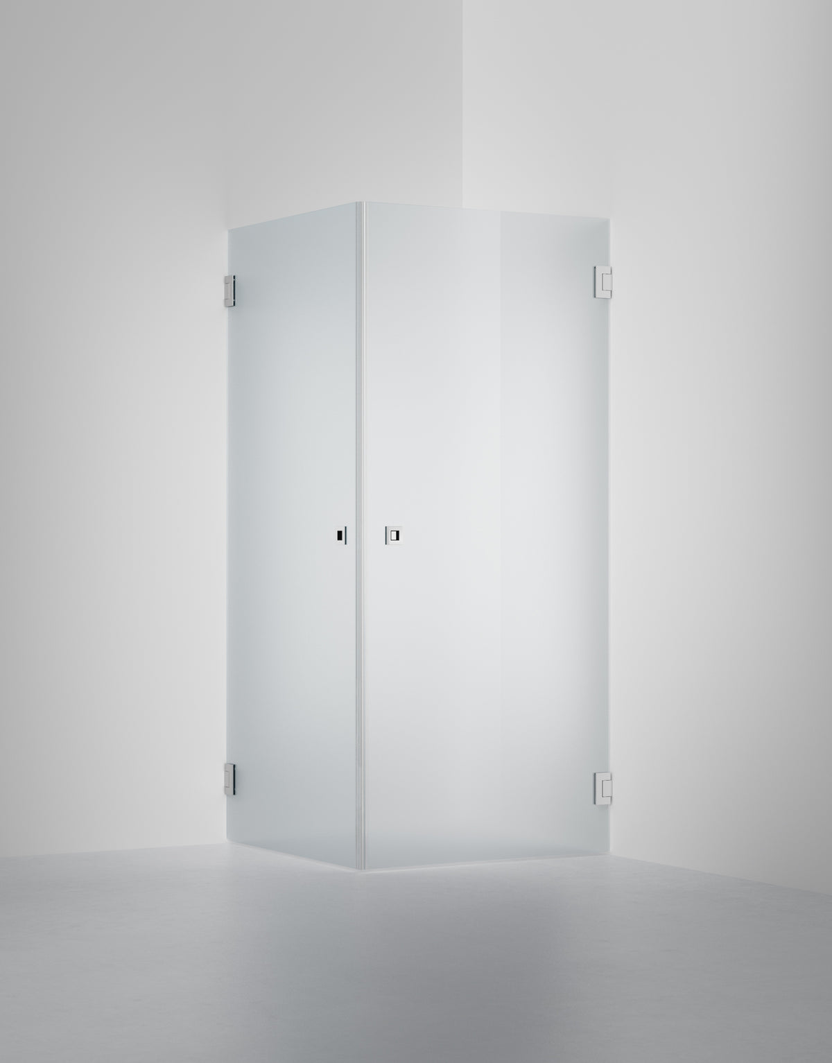 Duschvägg Arc 12 Original, Frostat glas, profilfärg Krom