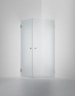 Duschvägg Arc 12 Original, Frostat glas, profilfärg Krom