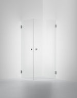 Duschvägg Arc 12 Original, Opal clear, profilfärg Borstat stal