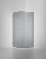 Duschvägg Arc 12 Original, Rokglas, profilfärg Borstat stal