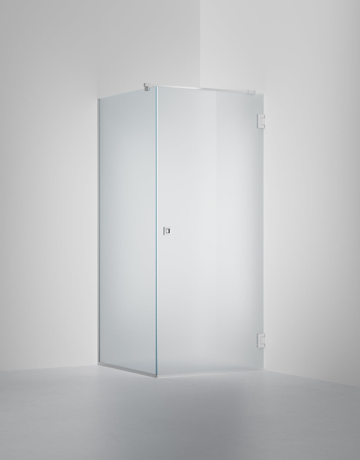 Duschvägg Arc 13 Frame, Frostat glas, profilfärg Krom