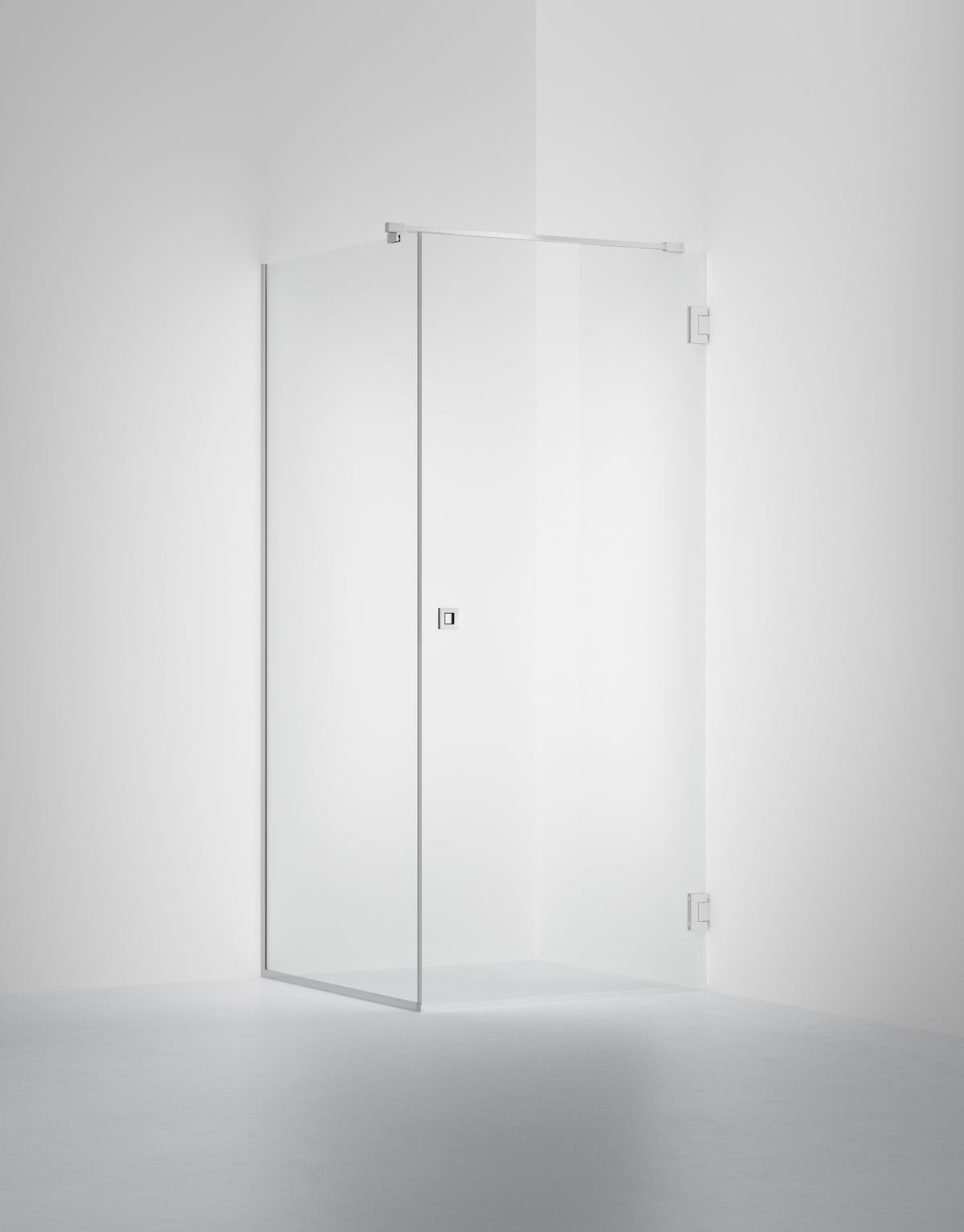 Duschvägg Arc 13 Frame, Opal clear, profilfärg Krom