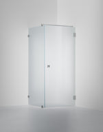 Duschvägg Arc 13 Original, Frostat glas, profilfärg Borstat stal