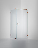 Duschvägg Arc 13 Original, Frostat glas, profilfärg Brons