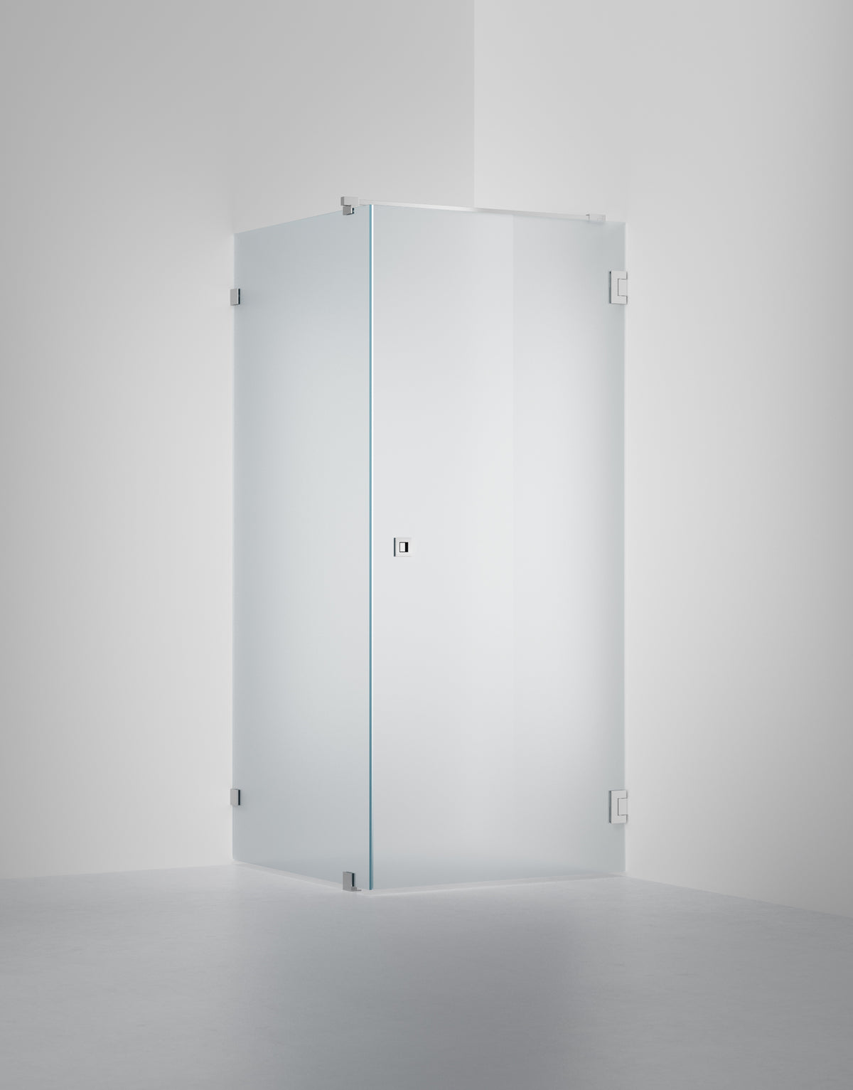 Duschvägg Arc 13 Original, Frostat glas, profilfärg Krom