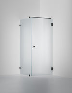 Duschvägg Arc 13 Original, Frostat glas, profilfärg Mattsvart