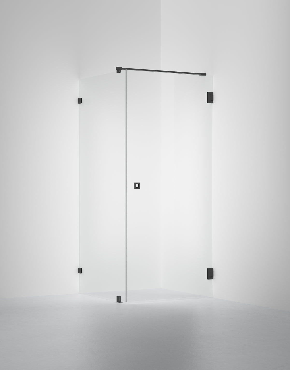 Duschvägg Arc 13 Original, Opal clear, profilfärg Mattsvart
