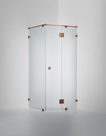 Duschvägg Arc 15 Original, Frostat glas, profilfärg Brons