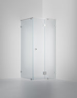 Duschvägg Arc 15 Original, Frostat glas, profilfärg Krom