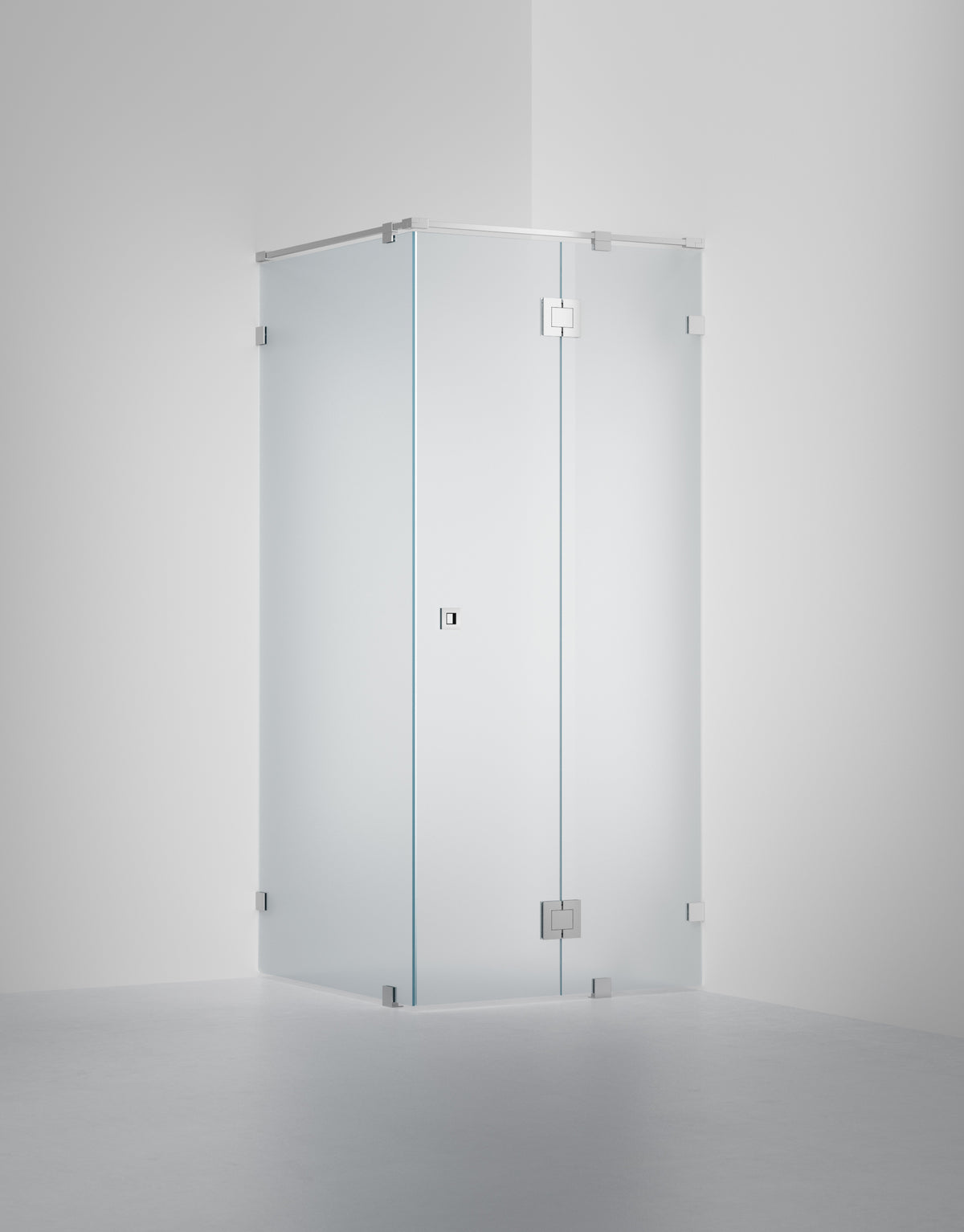 Duschvägg Arc 15 Original, Frostat glas, profilfärg Krom