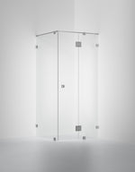 Duschvägg Arc 15 Original, Opal clear, profilfärg Borstat stal
