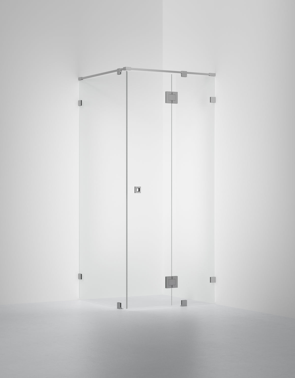 Duschvägg Arc 15 Original, Opal clear, profilfärg Borstat stal