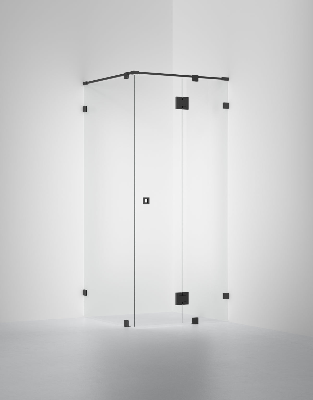 Duschvägg Arc 15 Original, Opal clear, profilfärg Mattsvart
