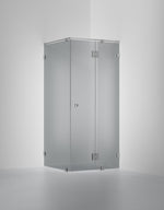 Duschvägg Arc 15 Original, Rokglas, profilfärg Borstat stal