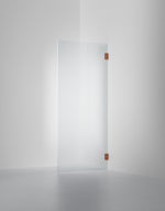 Duschvägg Arc 19 Original måttbeställd, Frostat glas, profilfärg Brons