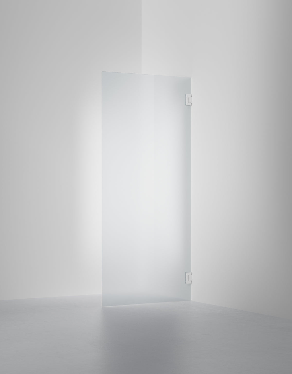 Duschvägg Arc 19 Original måttbeställd, Frostat glas, profilfärg Krom