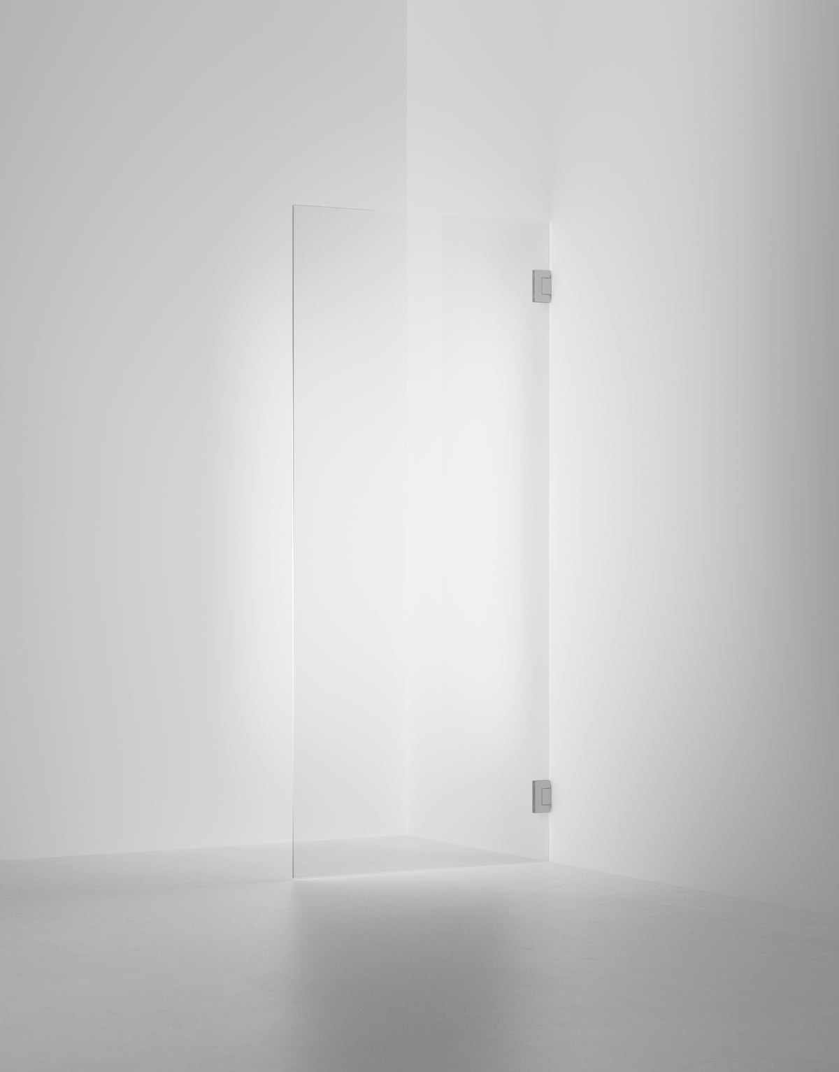 Duschvägg Arc 19 Original måttbeställd, Opal clear, profilfärg Borstat stal